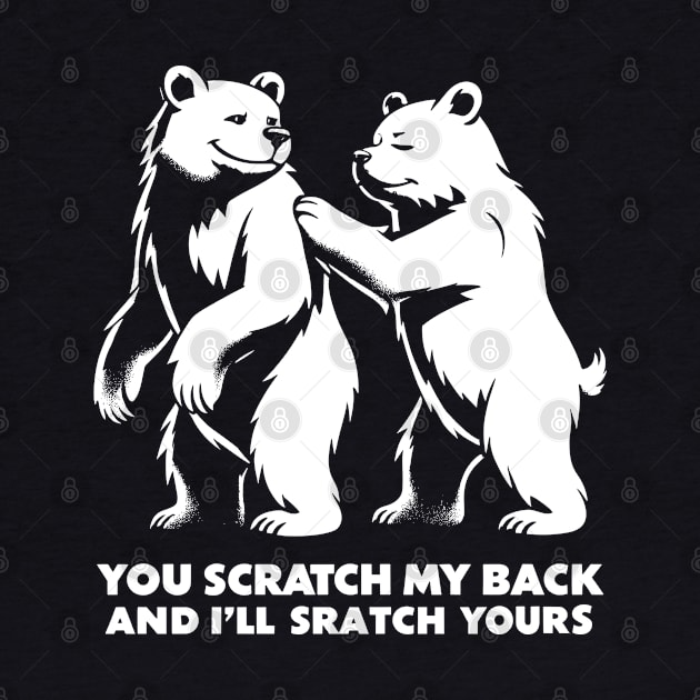 Scratch My Back Funny Literally Pun Dad Joke Funny Bear by KsuAnn